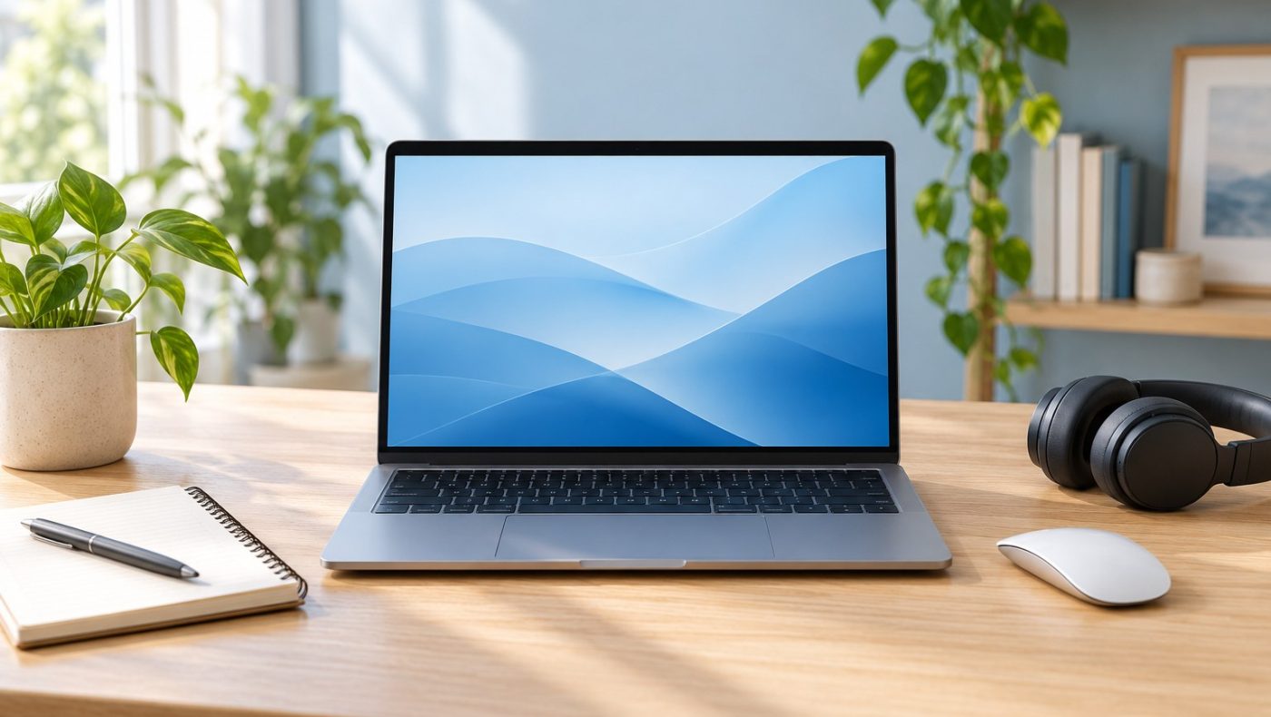 An editorial scene about organizing digital tools